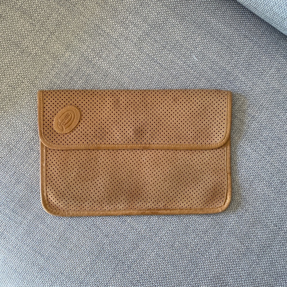 Vintage 80s Mr.Jay Suede cabrio leather clutch